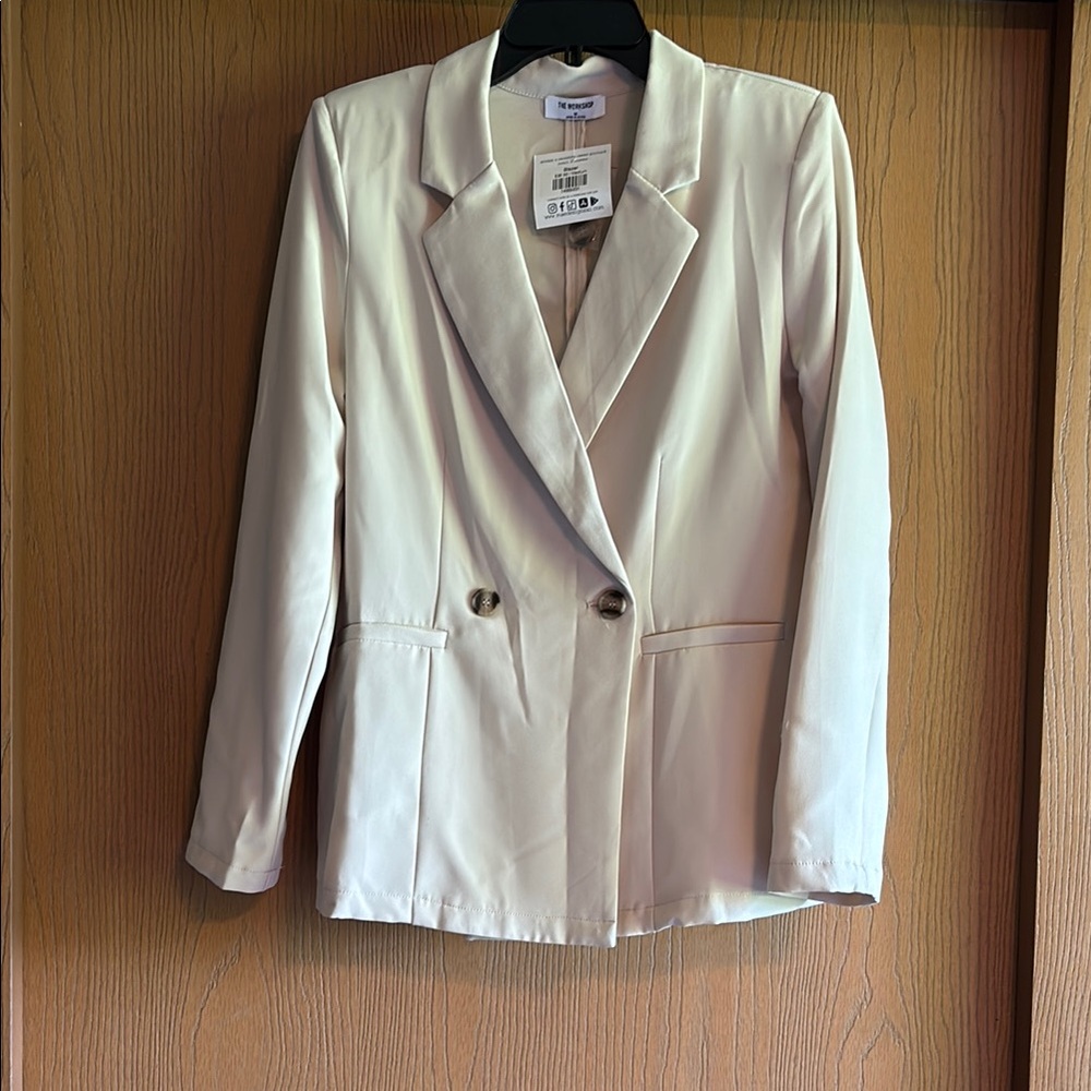 Cream Blazer Suit Jacket